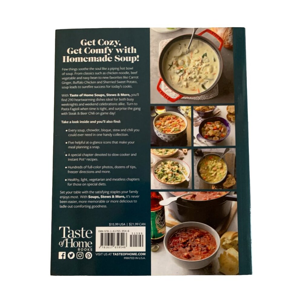 Taste of Home Soups, Stews & More: 325+ Comfort Food Recipes Cookbook Paperback - Picture 2 of 3